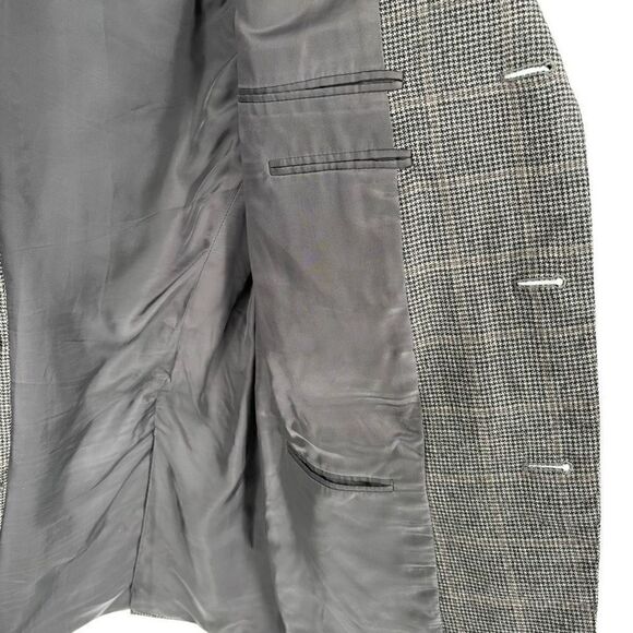 Ermenegildo Zegna 100% Wool Herringbone Blazer Gray See Measurements For Size - Picture 7 of 11